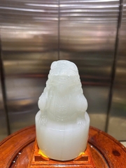 Ấn Tỳ Hưu Ngọc Onyx Trắng Bạch Ngọc 17,5x10,5cm