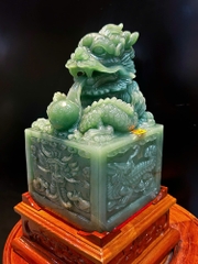 Ấn Tỳ Hưu Thạch Anh Xanh Vuông 27x15x15cm