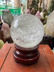 Quả Cầu Thạch Anh Trắng Trong 17.5cm Minh Triết Quang Minh, Khai Thông Bản Mệnh
