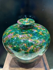Bình Chalcedony Vân Ngọc Khổng Tước 36.5cm