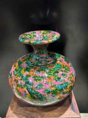 Bình Chalcedony Vân Ngọc Khổng Tước 38cm