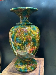 Bình Chiêu Tài Hút Lộc Chalcedony Vân Ngọc Khổng Tước 57cm