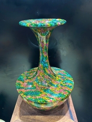 Bình Hút Lộc Cổ Cao Ngọc Chalcedony Vân Khổng Tước 52cm