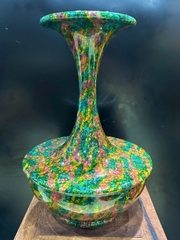 Bình Hút Lộc Cổ Cao Ngọc Chalcedony Vân Khổng Tước 52cm