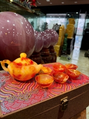 Bộ Ấm Chén Ngọc Mã Não Đỏ