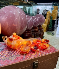 Bộ Ấm Chén Ngọc Mã Não Đỏ