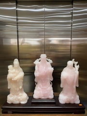 Bộ tam đa phúc lộc thọ hồng ngọc onyx hồng