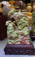 Bồng lai tiên cảnh ngọc onyx xanh 53x32cm