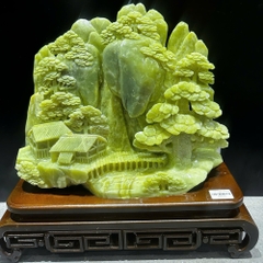 Bồng Lai Tiên Cảnh Ngọc Serpentine 40x33cm 