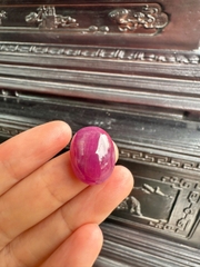 Mặt Trứng Đá Quý Ruby Tự Nhiên Quyền Lực Vương Giả, May Mắn Tối Cao