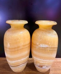 Cặp bình ngọc hoàng long 40x19cm