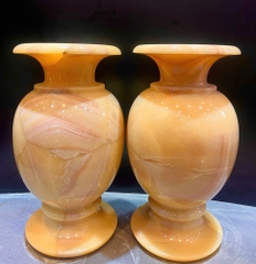 Cặp bình ngọc hoàng long 51x26cm