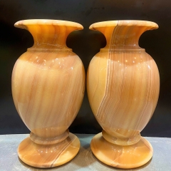 Cặp bình ngọc hoàng long 52x28cm