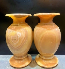 Cặp bình ngọc hoàng long 52x28cm