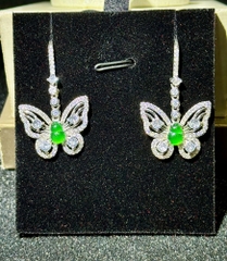 Cặp Hoa Tai Ngọc Phỉ Thuý Lục Đế Vương - Kèm Giấy Kiểm Định Type A