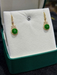 Cặp Hoa Tai Ngọc Phỉ Thuý Lục Đế Vương - Kèm Giấy Kiểm Định Type A