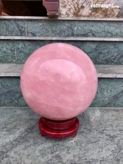 Cầu đá quý thạch anh hồng 21cm