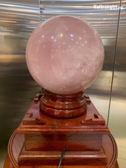 Cầu đá quý thạch anh hồng 22cm