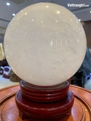 Cầu đá thạch anh trắng dừa 16cm