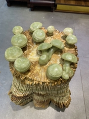 Cây Nấm Ngọc Trường Sinh Nguyên Khối Ngọc Onyx