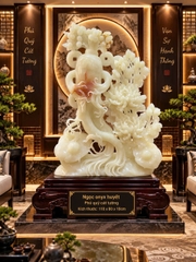 Nhân Sâm Như Ý Phú Quý Cát Tường Ngọc Onyx Huyết Tuyệt Tác Trấn Trạch Vượng Khí &amp; Chiêu Tài Đỉnh Cao
