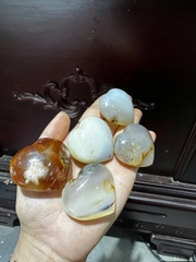 Trái Tim Mini Ngọc Mã Não Bảo Vật Tụ Sinh Khí