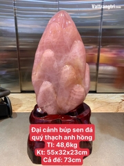 Đại cảnh búp sen đá quý thạch anh hồng 73cm