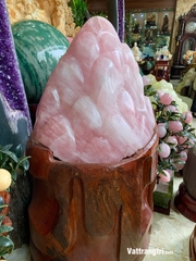 Đại cảnh búp sen đá quý thạch anh hồng siêu vip 110cm