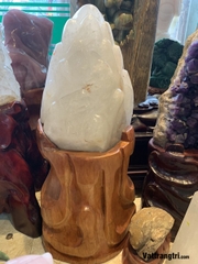 Đại cảnh búp sen đá quý thạch anh trắng 120cm