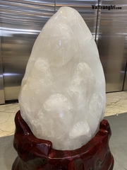 Đại cảnh búp sen đá quý thạch anh trắng 62cm