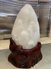 Đại cảnh búp sen đá quý thạch anh trắng 62cm