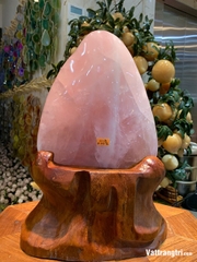 Đại cảnh đá quý thạch anh hồng 42cm