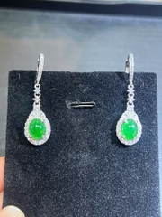 Cặp Hoa Tai Ngọc Phỉ Thuý Lục Đế Vương - Kèm Giấy Kiểm Định Type A