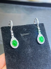 Cặp Hoa Tai Ngọc Phỉ Thuý Lục Đế Vương - Kèm Giấy Kiểm Định Type A