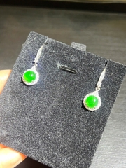 Cặp Hoa Tai Ngọc Phỉ Thuý Lục Đế Vương - Kèm Giấy Kiểm Định Type A