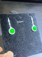 Cặp Hoa Tai Ngọc Phỉ Thuý Lục Đế Vương - Kèm Giấy Kiểm Định Type A