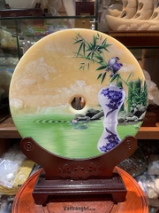 Đồng điếu tâm phong cảnh Ngọc hoàng long 30cm