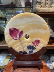 Đồng điếu tâm phong cảnh Ngọc hoàng long 30cm