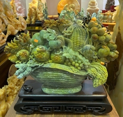 Giỏ hoa phú quý ngọc tụ nham 62x40cm