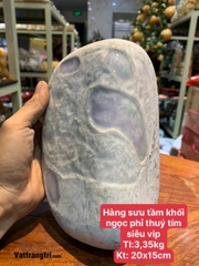 Hàng sưu tầm khối ngọc phỉ thuý tím siêu vip 20cm