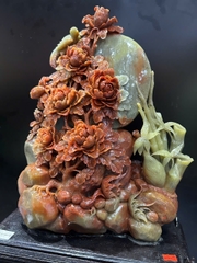 Hoa khai phú quý ngọc thọ sơn (Có Giấy Kiểm Định)