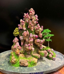 Khối Núi Đại Cảnh Ngọc Ruby Tự Nhiên 40x28x25cm