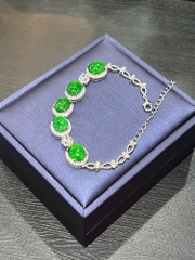 Lắc Tay Ngọc Phỉ Thuý Đế Vương Lục 9x7,2mm (Kèm Giấy Kiểm Định)