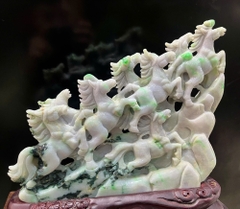 Mã Đáo Thành Công Ngọc Phỉ Thuý + Giấy Kiểm Định 34x34x11cm