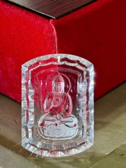 Mặt Dây Chạm Phật Adida Thạch Anh Trắng Trong