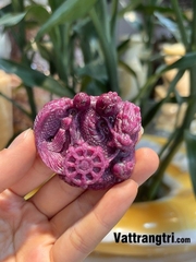 Cá chép hoá rồng vờn ngọc ruby 52mm