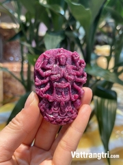 Mặt phật thiên thủ thiên nhãn ngọc ruby vip 60mm