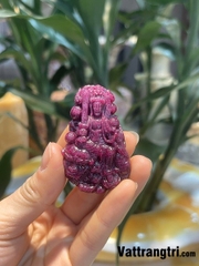 Mặt Phật Vân Thù Bồ Tát đá quý ruby vip 55mm