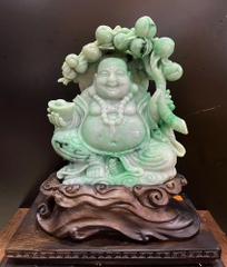 Ngài Di Lạc Ngọc Phỉ Thuý + Giấy Kiểm Định 33x26x15cm