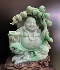 Ngài Di Lạc Ngọc Phỉ Thuý + Giấy Kiểm Định 33x26x15cm